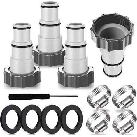 Adattatore per tubo piscina 32 38, 12 pezzi Adattatore per piscina Intex 32 38, adattatore per piscina da 38 mm, connettore per tubo piscina Intex, adattatore per tubo pompa piscina.