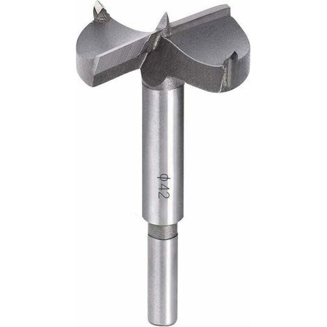 Mèches Bois, 42MM Fraise Bois Carbure, L'installation de Portes Sphériques Bois, Tiroirs, Contreplaqué, Vous aide Rapidement pour Faire des Trous Propres à Fond Plat Dans le Bois (1/4)