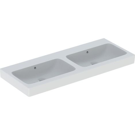 Lavabo double Geberit iCon 120x48.5cm ss trou rob. Blc - GEBERIT 00147910000 (1/2)