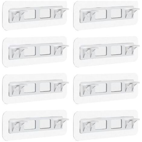 Pieces Adhesive Shelf Supports, Self-Adhesive Shelf Brackets, Transparent Plastic Shelf Support Pegs (1/4)