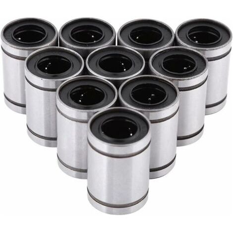 QORVA-10pcs Roulement à Billes linéaire LM12UU 12mm Douille de roulement à Billes de Mouvement linéaire pour pièces de Commande numérique par Ordinateur d'imprimante 3D de Tige d'arbre 3D de 12mm (1/5)
