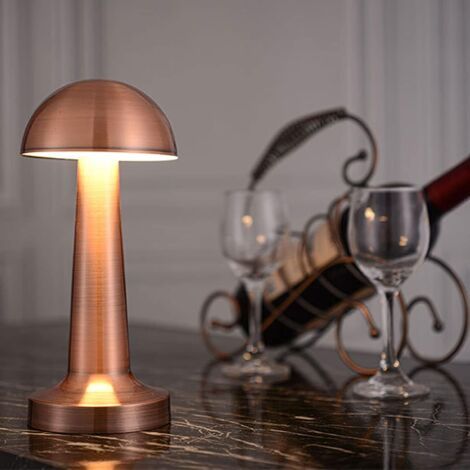 Bar Led Lampe De Table, Usb Rechargeable Sans Fil Contrôle Tactile Gradable Lampe De Bureau, Pour Hôtel Restaurant En Train De Lire Chevet Café Boutique Lumières De La Nuit,Bronze [Classe éne