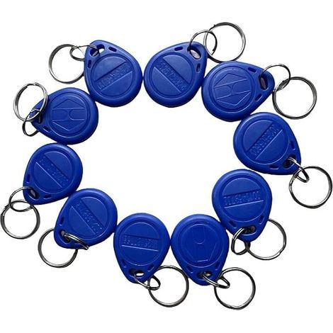 YARONGTECH Tags de Proximité RFID 125KHz - Porte-clés EM ID EM4100 Lecture Seule Multicolores (Lot de 10) (1/5)