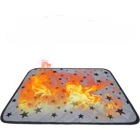 Alfombrilla/almohadilla auto-calefactable para gatos, con estampado de estrellas, suave y cómoda, también apta para perros, antideslizante y lavable (45 x 45 cm). (1/4)