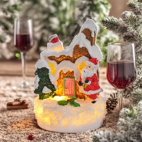 Maison En Pain D Épices - Figurine De Village De Noël Avec Lumières Led Et Musique - Décoration Intérieure Pour Fêtes - Lot De 1 (1/5)