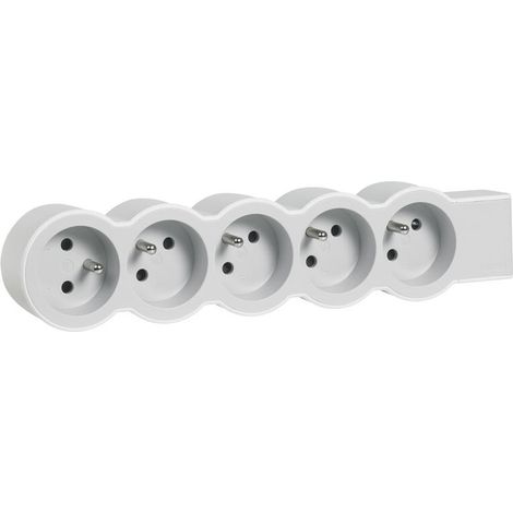 Bloc multiprise standard mobile 5 prises de courant 2P+T à câbler (049498/050060) (1/3)
