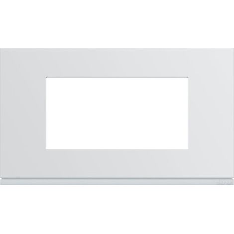 Plaque gallery plastique injecté 4 modules entraxe 57mm pure HAGER WXP0034