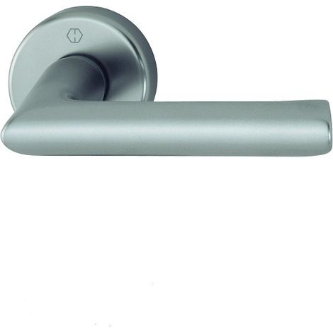 Ensemble sur rosace CONFLUENCE avec béquille - 35/45 mm - bec de cane - finition inox - HOPPE