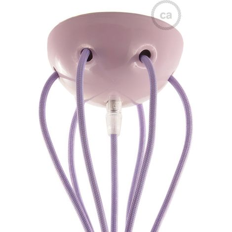 creative cables - Kit rosone in Ceramica a 7 Fori - Lilla