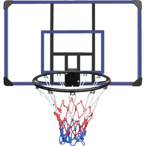 Canestro da basket, altezza regolabile, struttura robusta, blu (1/2)