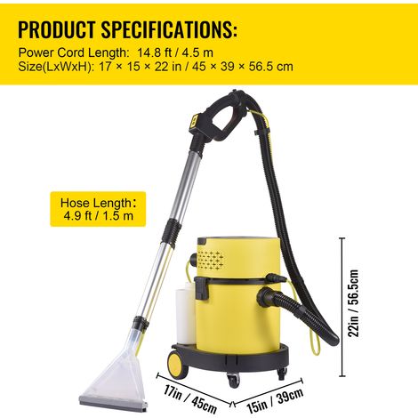 Mophorn Nass-Trocken-Staubsauger, 5,3 Gallonen 2 Peak HP, 4-in-1 tragbarer Werkstattsauger mit Blas- und Sprühfunktion, Fernbedienung, HEPA- und Schwamm-Filterung, 5 Bürsten für Haushalt und Auto