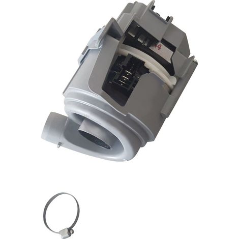 Pompe de chauffage et cyclage – Entrée 35mm, sortie 28mm – Longueur 140mm, largeur 115mm, hauteur 100mm – Compatible Lave-vaisselle Bosch, Siemens, Neff