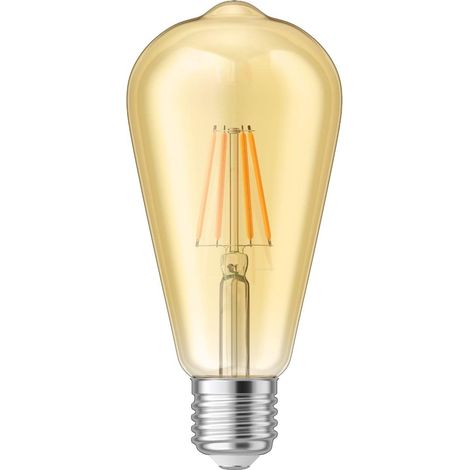 LED-Lampe E27, ST64, extra warmweiß (2700K), 4W, 489lm, Farbe Gold (1/5)