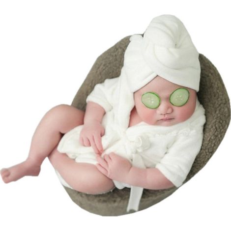 Accessoires photo pour nouveau-né : peignoirs et serviettes de bain pour bébés (garçons et filles). (1/5)