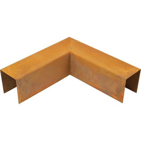 Cortenstahl Bordsteinkante Eckstück 20 x 5,2 x 6 cm - Pro Stück