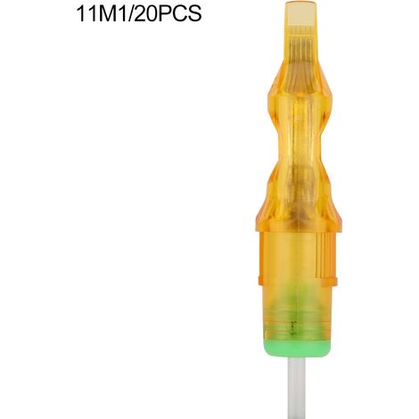 Lot de 20 aiguilles jetables pour tatouage de sourcils M1, cartouches de microblading (modèle 11M1) (1/5)