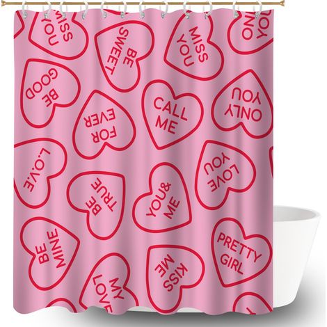 Rideau de douche en polyester 180x180 Étanche rideau imperméable pour avec accessoires assortis (1/5)