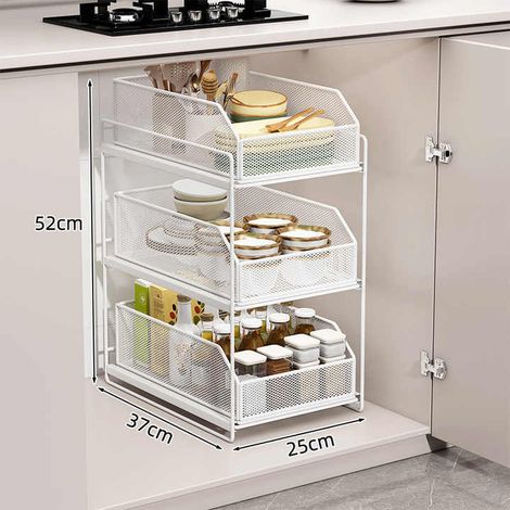Support de rangement multifonction pour fruits et légumes, panier à snacks et bonbons, organiseur de cuisine (1/2)