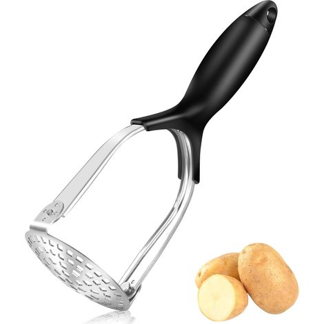 APEX Presse-Purée en Acier Inoxydable, avec Longue Poignée, Pliable Broyeur de Pommes pour Fruits, Légumes, Aliments pour Bébés (1/5)