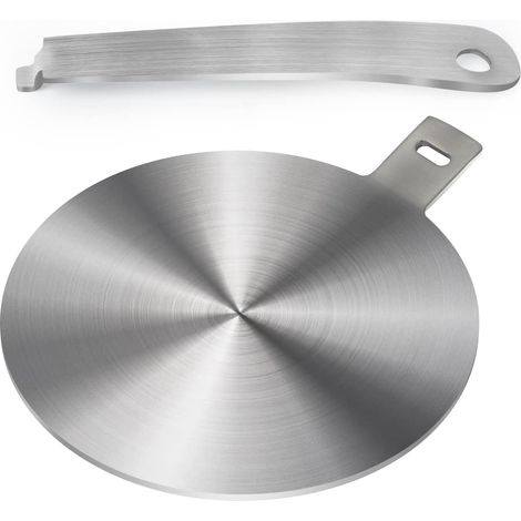 Lntyq Adaptateur der Plaque a Induction 13cm, pour Moka Cafetières et des Ustensiles de Cuisine, Poignée Amovible