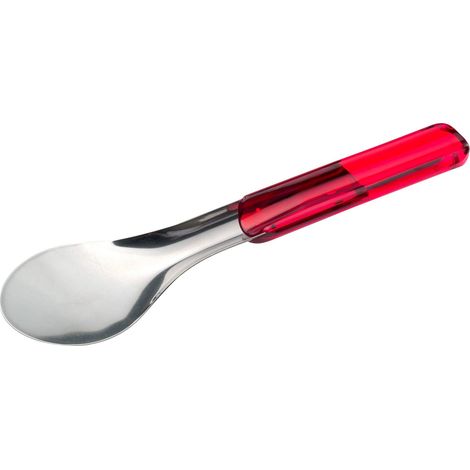 PIAZZA Spatola per Gelato - in Acciaio Inox e Plastica - 25 cm, Rosso (1/2)