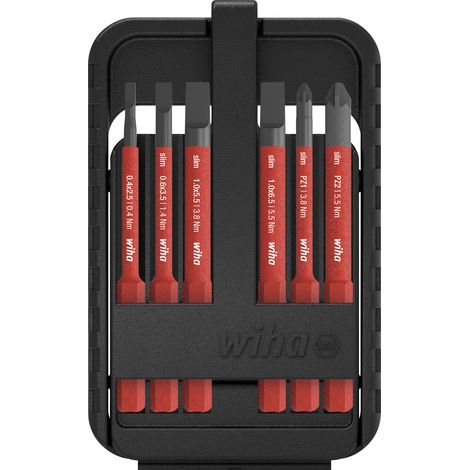 Wiha Inserto set slimBit electric A taglio, Pozidriv 6 pz. (43157)