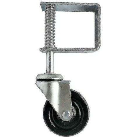 Inch High Performance Door Roller with Rubber Suspension, Spring Roller, Front Door Roller (1 Piece, Black) - (1/3)