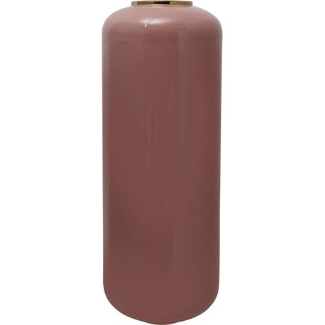 Vase fait à la main en fer ORA 1 30x30 rose et or (1/4)