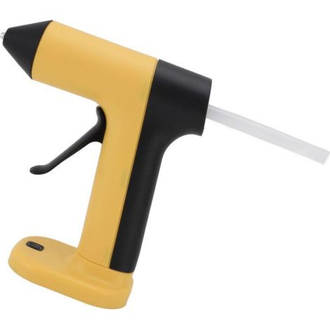 mini machine à colle chaude Machine à colle chaude sans fil Anti-goutte, outil de colle bricolage decolleur Jaune (1/4)