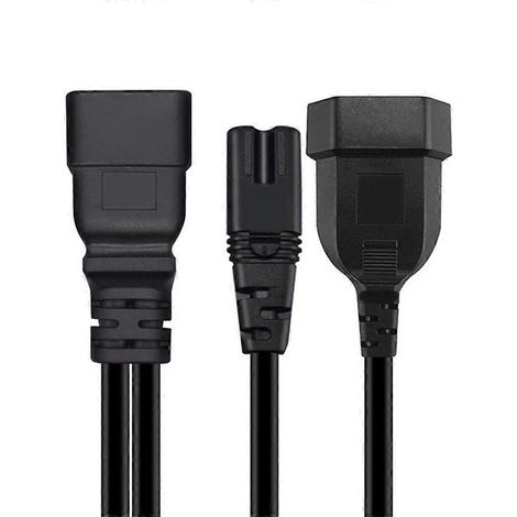 Y-Splitter-Netzkabel C20 auf IEC320 C7+EU4,0mm Stecker, Netzteil