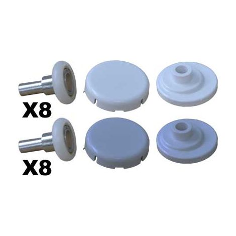 Kit Scorrimento C Cuscinetti per Miami 4 mm Bianco Giava