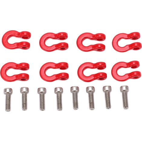8 crochets de remorque métalliques avant et arrière pour voiture Axial SCX24 1/24 (1/5)