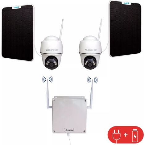 Ultra Secure – Kit de vidéosurveillance 4G avec 2 caméras motorisées solaires 4K – Vision nocturne 10m – Boîtier IP65 – Application mobile incluse (1/5)