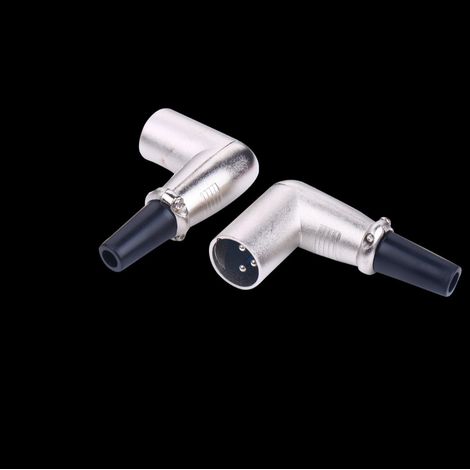 3-poliger XLR-Stecker, japanische Ausführung, leicht zu löten, 90°-Schraubklemme, Gewindebohrer, abgewinkelte Mikrofonbuchse (1/5)