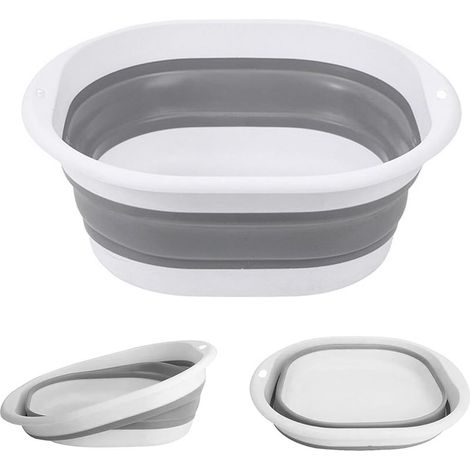 Bacinella pieghevole per lavare le verdure, bacinella portatile in silicone, salvaspazio, bacinella pieghevole (1/5)