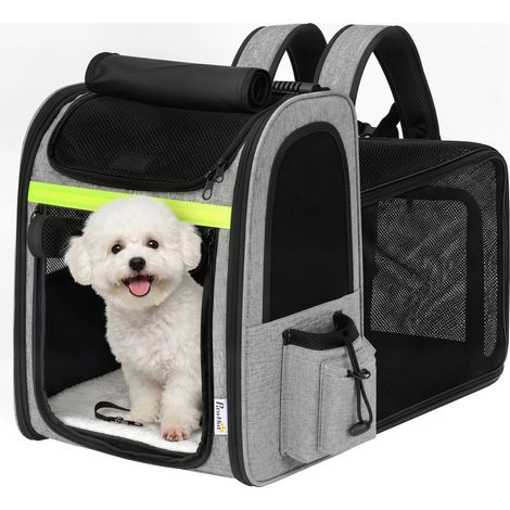 PawHut Dog Carrier Backpack Expandable for Small Puppy Cat for Travel Hiking