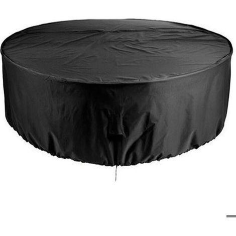 Schutzhaube für runden Gartentisch – 210D Oxford-Gewebe mit UV-Schutz – Maße 120 x 75 cm – Befestigung mit Gurt