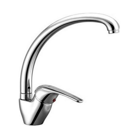 HydrAll Delfina monocomando per lavello a canna alta in ottone cromato con canna girevole miscelatore lavandino (1/4)