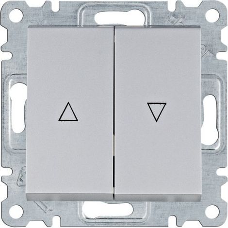 Lumina Monostabiler Rollladenschalter (schließt Kontakt) silber WL0322