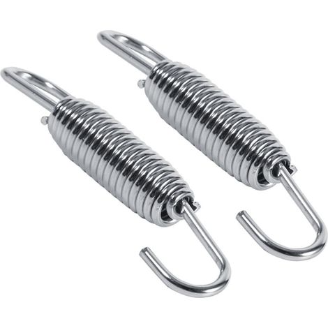 2x Motorcycle Exhaust System Fully Rotatable Mounting Springs Stainless Steel (1/5)