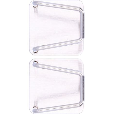 2-teiliger Schwammhalter aus Edelstahl 304, rostfrei, wasserdicht, silberfarben, für die Küchenspüle (1/5)