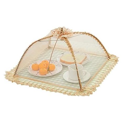 Couvercle alimentaire pop-up pliable réutilisable, filet anti-insectes pour jardin, barbecue et buffet extérieur
