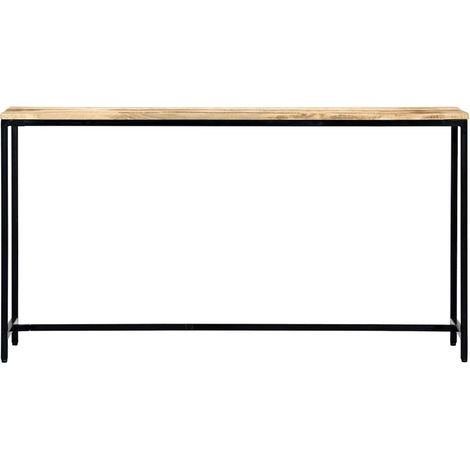 Maison Exclusive - Tavolo Consolle 140x35x76 cm in Legno Massello di Mango Grezzo (1/5)