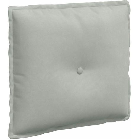 Back Pillow Light Grey 50 x 45 cm Corduroy Fabric vidaXL