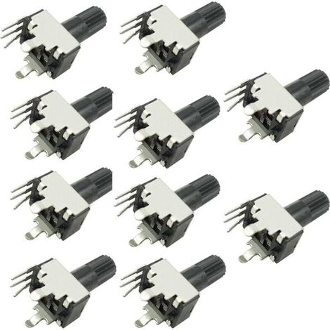 10 pièces Potentiomètre de résistance réglable Vertical, Type B10K B103 RV0932