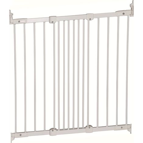 Safetots Diagonal Fit Baby Gate, 67cm - 105.5cm, White Metal, Multi Fit Stair Gate, Diagonal Fit Safety Gate