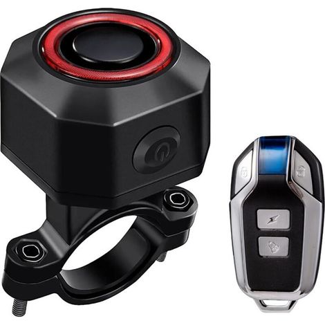 Alarme De Velo Antivol, Alarme de vélo à détection de Vibrations avec télécommande, Alarme Moto sans Fil avec capteur de Mouvement antivol sans Fil 110 DB pour vélo Electrique,Moto,Scooter