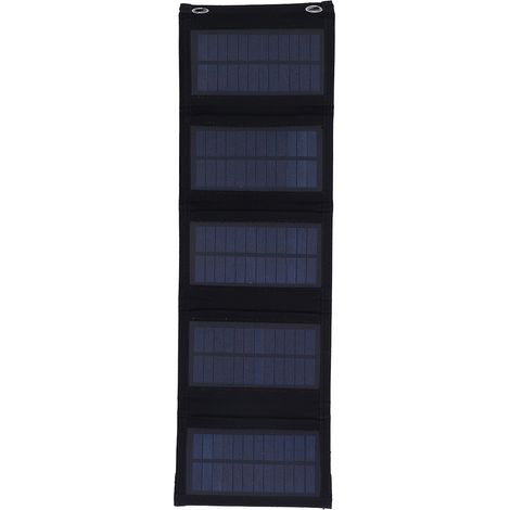 Faltbares 7,5-W-Solarpanel mit 5 faltbaren Paneelen, tragbares Smartphone-Ladegerät, Outdoor-Powerbank (ohne eingebauten Akku) (1/5)