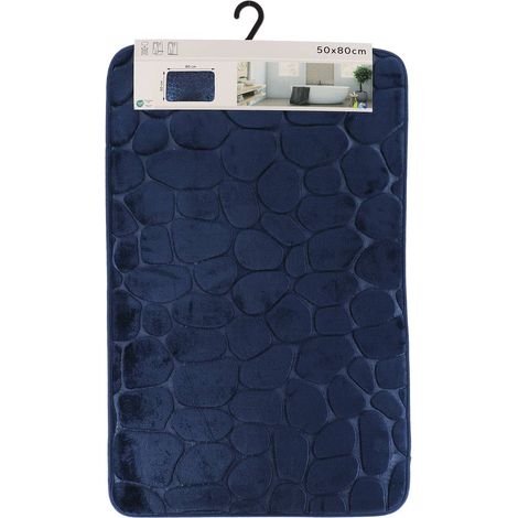 Formgedächtnismatte aus mikrofaser kieselstein 50x80cm - marineblau - Tendance