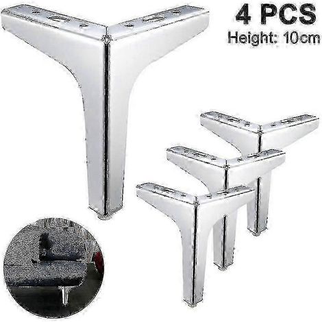 Pieds de meubles en métal, un ensemble de 4, pieds de meubles triangulaires modernes en fer forgé en forme de diamant, 10 cm. (1/5)